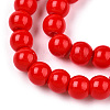 Opaque Solid Color Glass Beads Strands X-GLAA-T032-P6mm-04-2