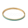 304 Stainless Steel Enamel Hinged Cuff Bangles for Women SA-CBAC920-15G-01A-4