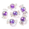 UV Plating Rainbow Iridescent Acrylic Beads PACR-E001-01D-1