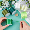 6 Rolls 6 Colors Nylon Satin Rattail Cords NWIR-PH0002-09B-01-3