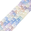 Electroplate Transparent Glass Beads Strands X-EGLA-N002-41-05-1