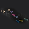 Chakra Natural Dyed Agate Piece Hanging Ornament HJEW-R126-01A-6
