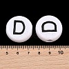 Opaque White Acrylic European Beads AC-CBA3BDD-01D-3