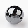 Smooth Electroplate Non-Magnetic Synthetic Hematite Buddhist Beads G-I175-33-2