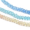 Transparent Painted Glass Beads Strands X1-DGLA-A034-T1mm-A13-4