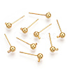 Brass Stud Earring Findings KK-I649-10G-NF-1