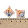 Rack Plating Alloy Enamel Pendants FIND-I038-04A-3