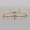 Adjustable Nylon Cord Braided Bead Bracelets BJEW-C011-08E-1