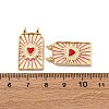 Brass Enamel Pendants X-KK-Q098-03G-3