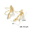 Brass Micro Pave Cubic Zirconia Stud Earrings WG17D8C-01-4