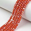 Electroplate Opaque Solid Color Glass Beads Strands X1-EGLA-A034-P8mm-L03-1