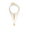 Summer Beach Alloy & White Polymer Clay Heishi Beads Starfish Shell Sun Pendant Multi Layered Necklaces for Women FS-WG8B7EE-01-2