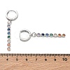 Brass Pave Cubic Zirconia Hoop Dangle Earrings KK-CBAD9DF-02P-B-3