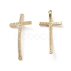Brass Micro Pave Cubic Zirconia Links connectors ZIRC-K081-36G-1