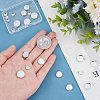 24Pcs 3 Styles Brass Pendant Cabochon Settings KK-BBC0028-71-3