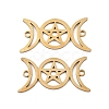 201 Stainless Steel Hollow Triple Moon Links Connector Charms STAS-I364-10G-1