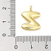 Rack Plating Brass Balloon Letter Pendants KK-C050-01G-Z-3