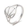 Non-Tarnish 304 Stainless Steel Hollow Basketball Adjustable Ring for Women RJEW-M149-28P-3