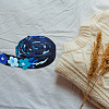 Velvet Handmade Flower Embroidered Lace Ribbons SRIB-WH0011-077A-6