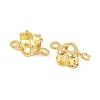 Brass Pave Cubic Zirconia Heart Connector Charms KK-P347-02G-01-3