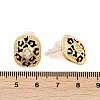 Brass Micro Pave Clear Cubic Zirconia Stud Earrings EJEW-P301-06G-5
