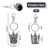 Viking One-eyed General Zinc Alloy Pendant Keychain KEYC-WH0004-96AS-2