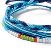 3Pcs 3 Style Plastic Braided Bead Bracelets Set BJEW-B065-08C-2