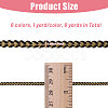 6 Yards 6 Colors Polyester Braided Lace Trim OCOR-GL0001-18-2