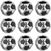30Pcs Large Hole FootBall/Soccer Ball Alloy Enamel European Beads MPDL-SC0001-12-7