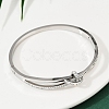201 Stainless Steel with Rhinestone Bangles for Women BJEW-B138-03P-3