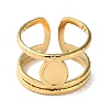 304 Stainless Steel Open Cuff Ring Components STAS-Q308-06G-2
