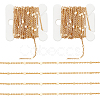 Brass Flat Round Link Chains CHC-WH0003-02G-1