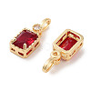 Brass Micro Pave Cubic Zirconia Pendants KK-C051-54G-04-2