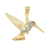 Brass Micro Pave Colorful Cubic Zirconia Pendants CU-CBA4A93-01G-G-1