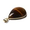 Natural Tiger Eye Pendants G-R486-03G-C-4