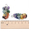 Natural Chip Gemstone Pendant Decorations HJEW-JM00213-4