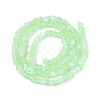 Frosted Transparent Glass Beads Strands GLAA-N054-4mm-07-2