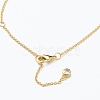 Brass Micro Pave Clear Cubic Zirconia Pendant Necklaces NJEW-J059-01P-4