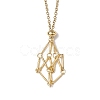 Crystal Cage Holder Necklace NJEW-JN04588-3