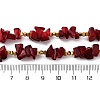 Nuggets Red Glass & Synthetic Non-magnetic Hematite Beaded Necklaces NJEW-U026-18G-5