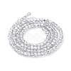 Transparent Electroplate Glass Beads Strands GLAA-H021-01B-HP06-5