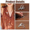 4Pcs 2 Styles Faith Theme Zinc Alloy Brooch JEWB-CA0001-90-4