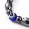 Non-Magnetic Synthetic Hematite Beads Stretch Bracelets BJEW-JB05895-3