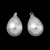 ABS Plastic Pearl Pendants X-FIND-Z105-03H-01G-1