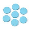 Painted Natural Poplar Wood Beads X-WOOD-S045-063B-07-1