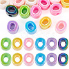 20Pcs UV Plating Opaque Acrylic European Beads OACR-TADJ0001-16O-1