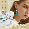 40Pcs 2 Color Ion Plating(IP) 304 Stainless Steel Stud Earring Settings STAS-GA0001-25-6