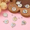 10Pcs Alloy Enamel Pendants ENAM-YW0002-91-5