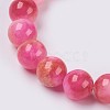 Natural Jade Beaded Stretch Bracelet BJEW-P214-21-8mm-2
