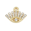 Rack Plating Alloy Micro Pave Rhinestone Pendants FIND-K020-04G-1
